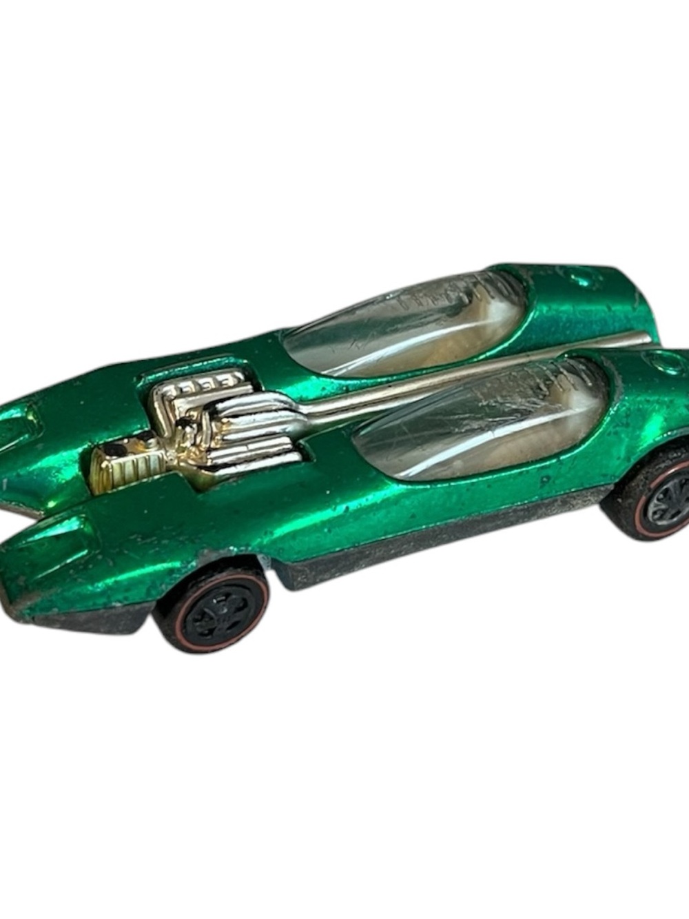 1968 Hot Wheels Redline Splittin’ Image Spectraflame Emerald Green Mattel USA